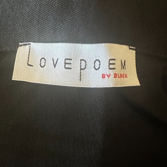 Love Poem Black Zip Front Belted Jumpsuit NWT Size L Bootcut Dolly-01 - Picture 11 of 12